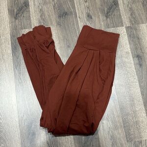 Rust Red High-Waisted Pants